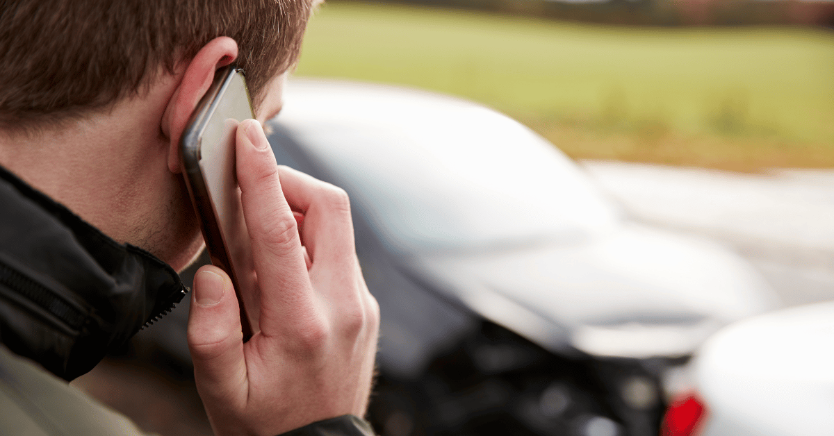 Phone call with adjuster after car accident