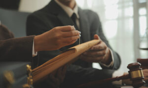 Businessman and Male lawyer consultation